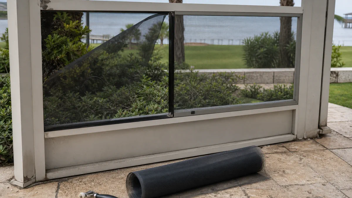 St. Augustine screen repair service scene